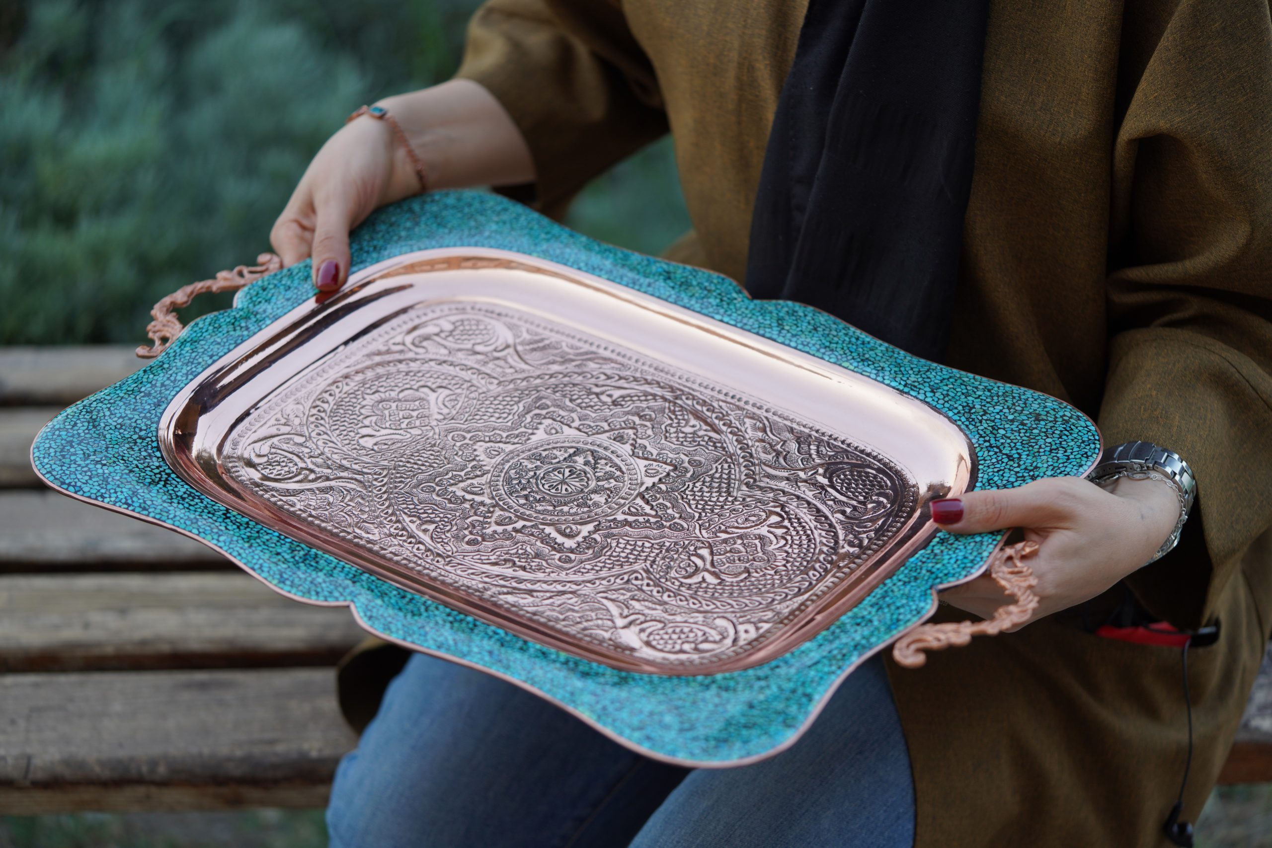 What is painting and embossing on copper? HonareIrani Crafts Company